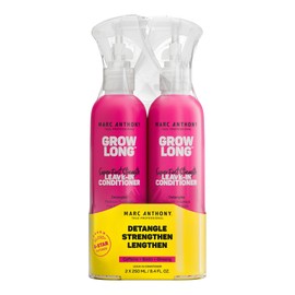 Marc Anthony Leave-In Conditioner Spray & Detangler, Grow Long Biotin, 2-pack - Anti-Frizz Deep Conditioner For Split Ends & Breakage - Vitamin E, Caffeine & Ginseng for Curly, Dry & Damaged Hair