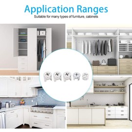 cam Lock nut, Furniture Connect Nuts 75Pcs Hardware Tools Furniture Eccentric Furniture Linker Carbon Steel Cam Nut for Cabinets Wardrobes