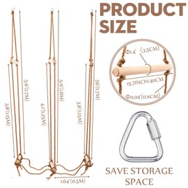 Simgoing Climbing Rope Ninja Ladder for Kids, Playset Ladder for Ninja Warrior Obstacle Course Accessories, Rickety Bridge, Playground Treehouse Swing Indoor Outdoor
