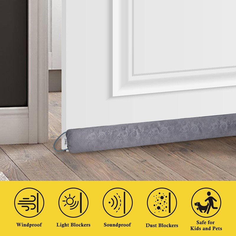 fowong Door Draft Stopper 38 Inch Weighted Under Door Draft