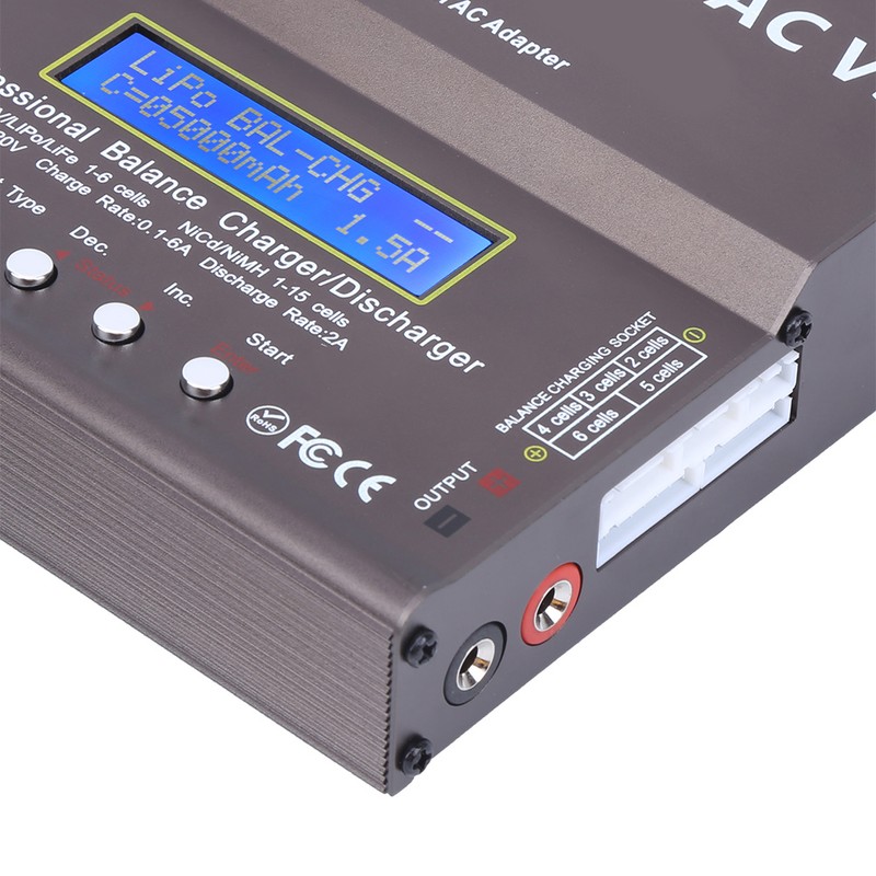 Balance Charger Intelligent 80W for Ni‑Mh Ni‑Cd Battery Pack Model