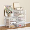 WAYTRIM Modern Clear White Foldable Boots Storage Box, 8 Pack