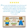 Melissa & Doug Wooden Bear Family Dress-Up Puzzle, 45 Pieces