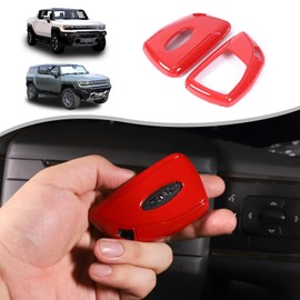 Key Fob Cover for Hummer EV Accessories Key Fob Cover Case Shell Compatible with Hummer EV Pickup SUV 2022-2025 Key Fob Case Protector Smart Key Case (Sport Red)