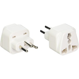 Ckitze USA to Switzerland Travel Grounded Universal Power Plug Adapter - 2 Pack - Type J - CE Certified for Mobile Cell Phone, Laptop, Tablet Chargers and More
