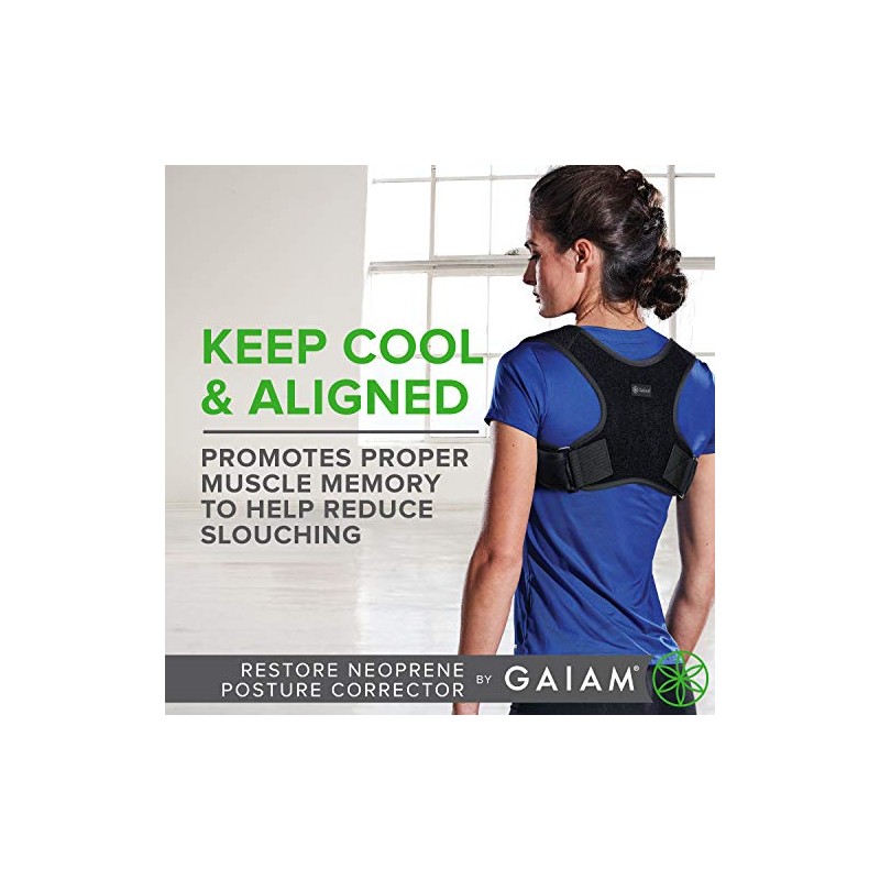 Gaiam Corrector de postura de restauración para mujeres y hombres,