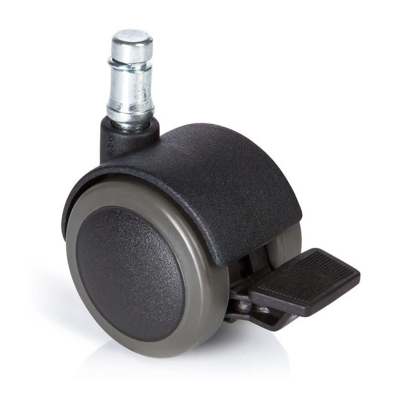 5 x Hard Bottom Roles with Parking Brake 11 mm/50