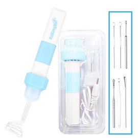 電動耳かき 耳かき 振動 吸引式 耳掃除 耳垢取り USB充電式 光る耳かき 耳掃除 耳垢クリーニング 耳垢除去キット 耳専用掃除機 収納ケース付き 子供用 お年寄り用 家庭用 (白)