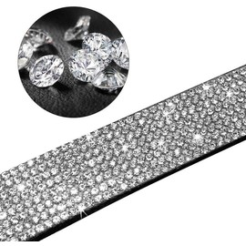 Jxinrong Rhinestone Bling Leather Dog Cat Collar & Leash Set Crystal Diamonds Studded Cute Bowknot Puppy Small Dogs Collar Puppy Leash