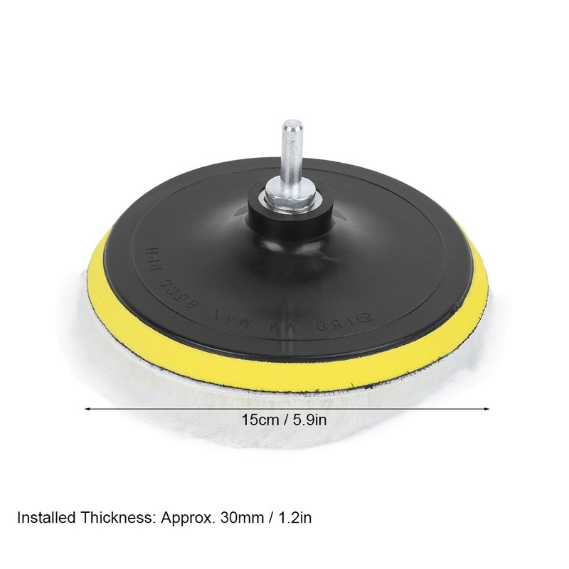 6inch Sponge Polisher Waxing Buffing Disc Pads Wool Polishing Wheel