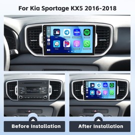 4+64G Android 15 Car Radio for Kia Sportage KX5 2016 2017 2018 with Wireless Carplay Android Auto, 9’’ IPS 1280 * 720 Touchscreen for Kia Sportage Car Play Stereo with Bluetooth 5.0 DSP
