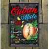 schilderkreis24 - Tin Signs Cocktail Recipe Cuban Mule Decorative Metal