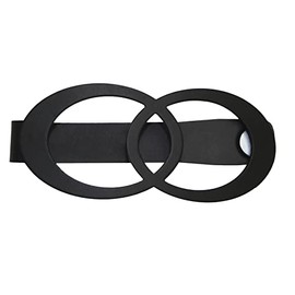 GARDINIA Black Metal Infinity Magnetic Tie Back Curtain Tiebacks for Curtains or Fabrics 13.5x5.5cm