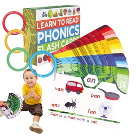 Learn to Read in 20 Stages | Phonics Flash Cards, CVC Word Games for Kindergarten,Digraphs CVC Blends Long Vowel Sounds,Games for First Second Grade Homeschool Educational