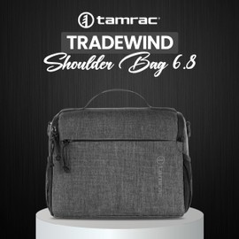Tamrac Tradewind 6.8 Camera Bag for Photographers, Camera Case for Photography Accessories, Compact Camera Shoulder Bag for DSLR and Mirrorless Cameras, Crossbody Camera Bag for Women Men – Dark Grey