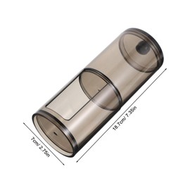 Mikinona Cotton Swab Storage Case Stylish Black Round Canister for Makeup Organizers Bathroom Decor and Cotton Buds Dispenser with Lid for Tidy Vanity and Easy Access