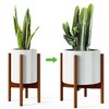 MUDEELA 14.5 Inch Tall Plant Stand for Indoor, Adjustable Width