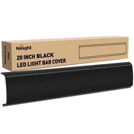 Nilight 20 Inch LED Light Bar Cover Black Protective Cover Durable Polycarbonate Lens Waterproof Dustproof Scratch-Proof for Double-Row Lights Off Road Driving Lighting