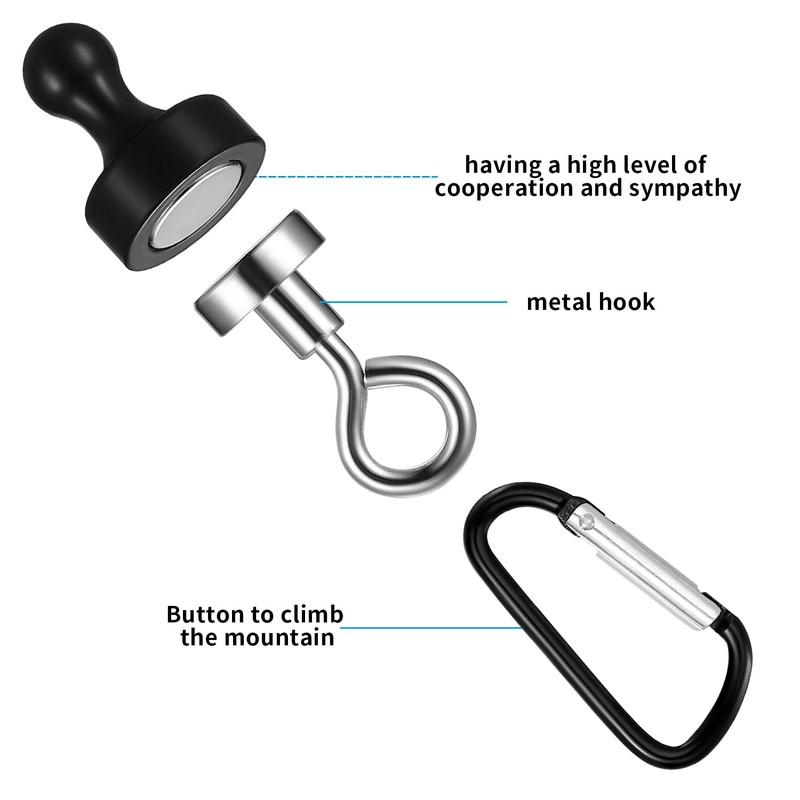 SHACHENH Pack of 4 Magnetic Hooks, Extra Strong, Magnetic Hooks,