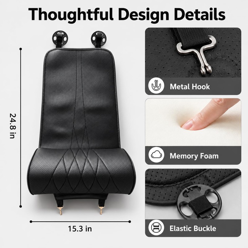 Car Seat Extender Leg Support Cushion, Memory Foam Car Seat