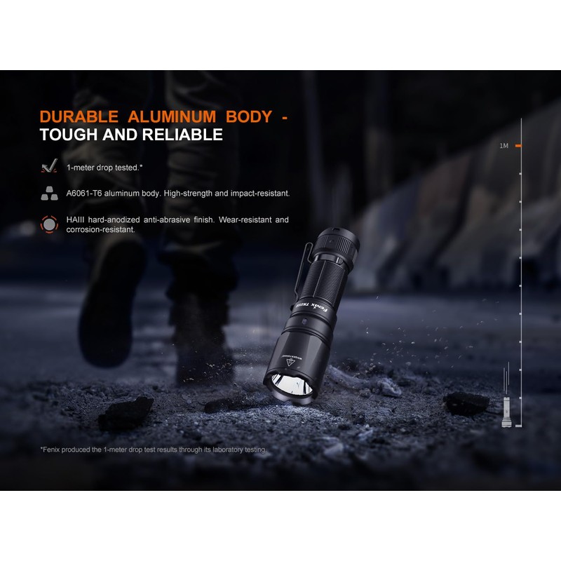 Fenix TK05R 1000 Lumen Rechargeable LED Compact Tactical Flashlight with