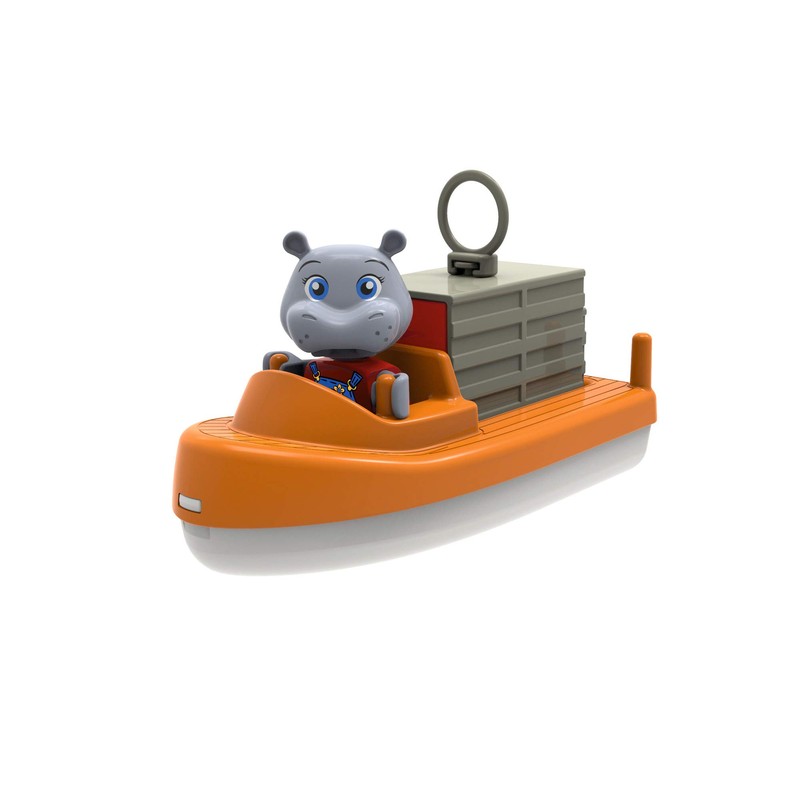 Aquaplay Container boat + Transport boat + 2 Puppets