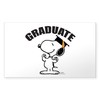 CafePress Snoopy Graduate Rectangle Bumper Sticker Car Decal