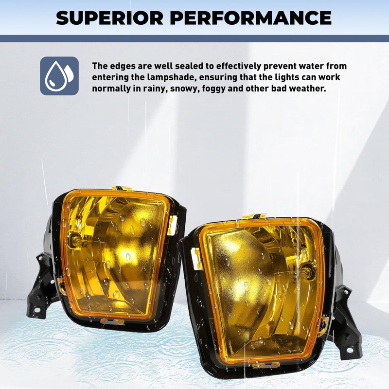 HECASA 2Pcs Fog Lights Compatible with 2013-2022 Ram 1500/1500 Classic
