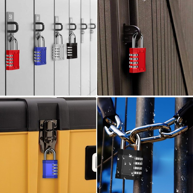 ZHEGE Combination Padlock, 4 Digit Padlock for Gym Locker, School