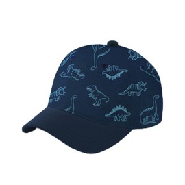 iNelihoo 3-8 Years Kid Dinosaur Baseball Cap Cotton Printing Kids Summer Peaked Caps Children Baseball Cap Breathable Sun Hats for Boys Girls Toddler Navy Blue