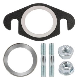 Exhaust Gasket and Stud Bolt Set, Manifold Gasket Set for 50 cc 2T Scooter, High Temperature Resistant, Hole Spacing 48 mm, M6 Screws, Compatible with Various Models, Exhaust Seal Motorcycle