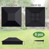4x4 (3.5inx3.5in) Fence Post Caps, 6 Pack Deck Post Caps