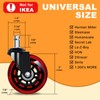 Office Chair Wheels for Casters Replacement - 3" Rubber Wheels