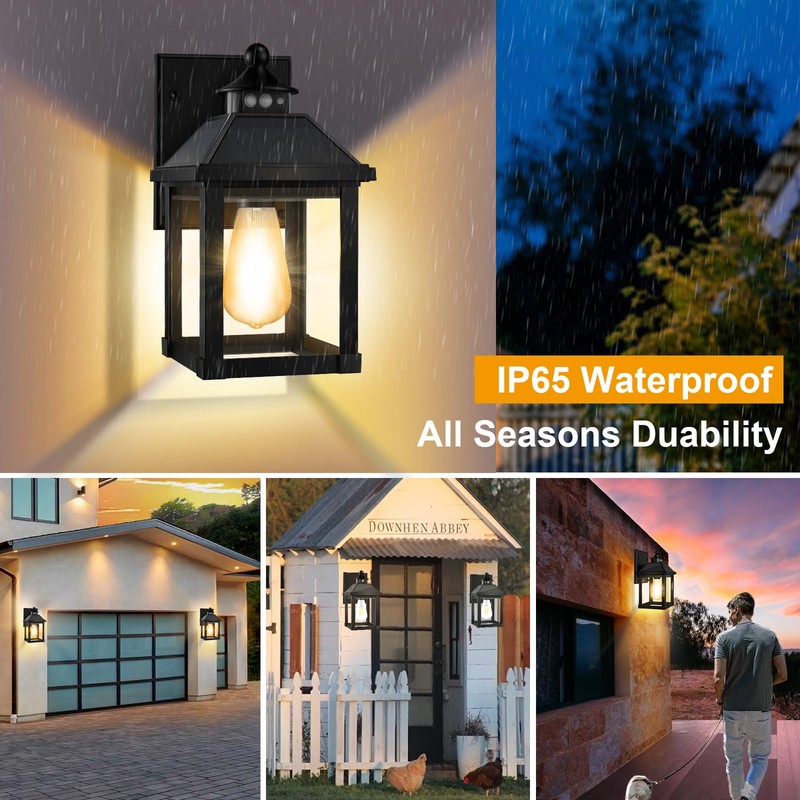Solar Sconce Lights Outdoor Wall Mount Solar Porch Light Exterior