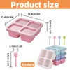 WEELOO Snack Containers Lunch Box, Lunchable Container with 4 Compartments