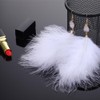 Exaggeration Feather Plush Dangle Earrings,Fashion Black White Down Feather Drop