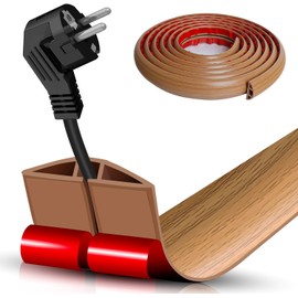 Rubber Cable Floor Cover,Cable Floor Protector,Protect Cables & Prevent Trip Hazards for Home, Offices, Retail, Gyms(300cm,Brown)