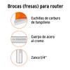 Truper BROU-MACH5/8X, Juego de machimbrador, 5/8", con balero