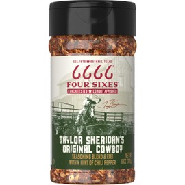 6666 Four Sixes Taylor Sheridan's Original Cowboy Seasoning Blend and Rub, 6 Ounce