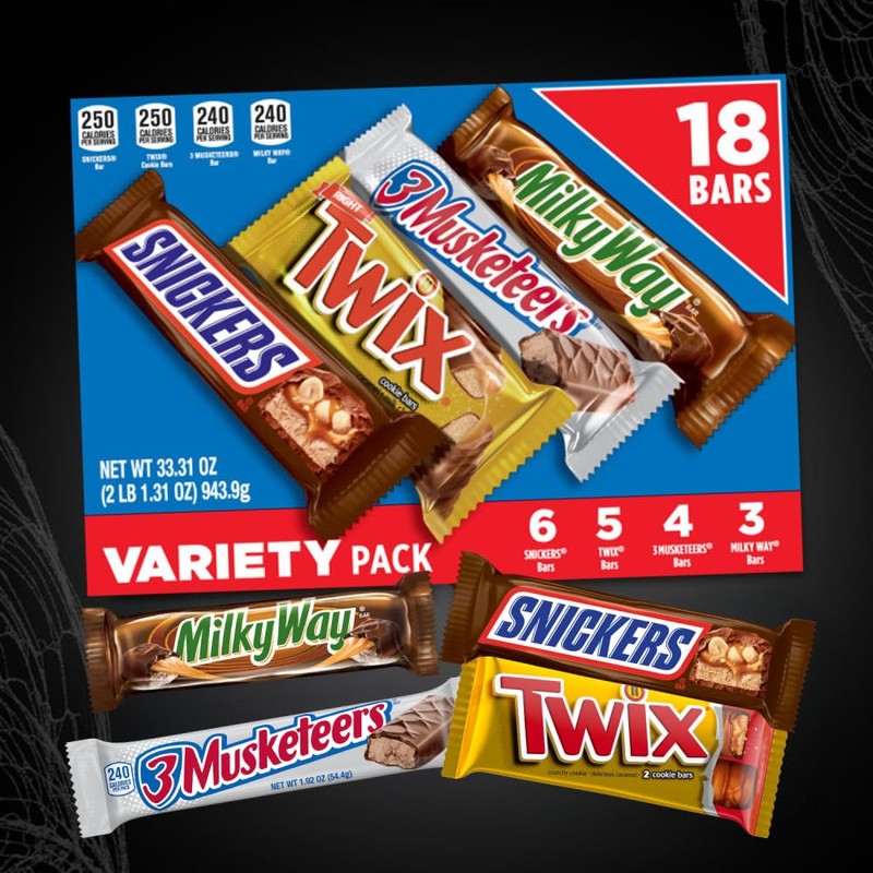 Mars SNICKERS, TWIX, 3 MUSKETEERS & MILKY WAY Full Size