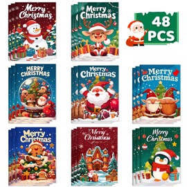 Woefacai 48 Pack Christmas Coloring Books for Kids, Xmas Party Favors Bulk Gifts Coloring Books Holiday Stockings Goodie Bags Stuffer Filler Fun Christmas Party Gift Supplies Activity Coloring Books