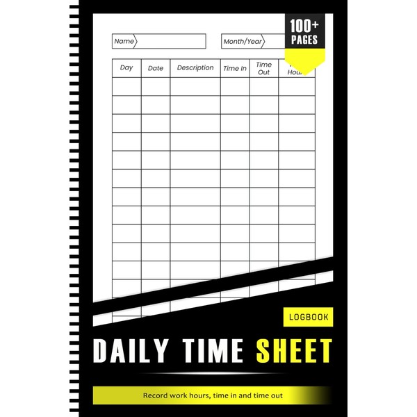 Daily Time Sheet Log Book for Efficient Worktime Tracking