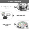Set of 3 Pot Lid Handle with Thermometer Pot Lid