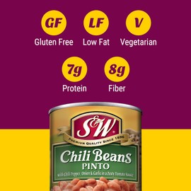 S&W - Pinto Chili Beans - 15.5 Oz. Can (Pack Of 12)