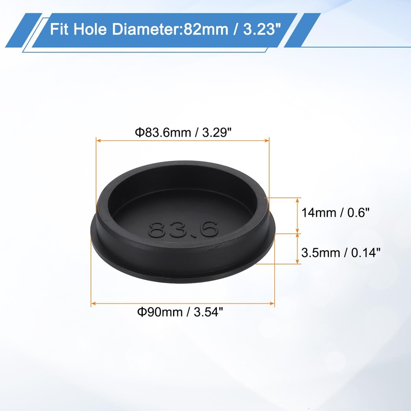 uxcell Silicone Hole Plug, Waterproof Round Rubber Stoppers Bottle Seal