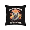 Koalafied Cute Koala Throw Pillow, 16x16, Multicolor