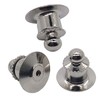 Deluxe Round Clutch Silver Pin Badge Catch Clasp Set of