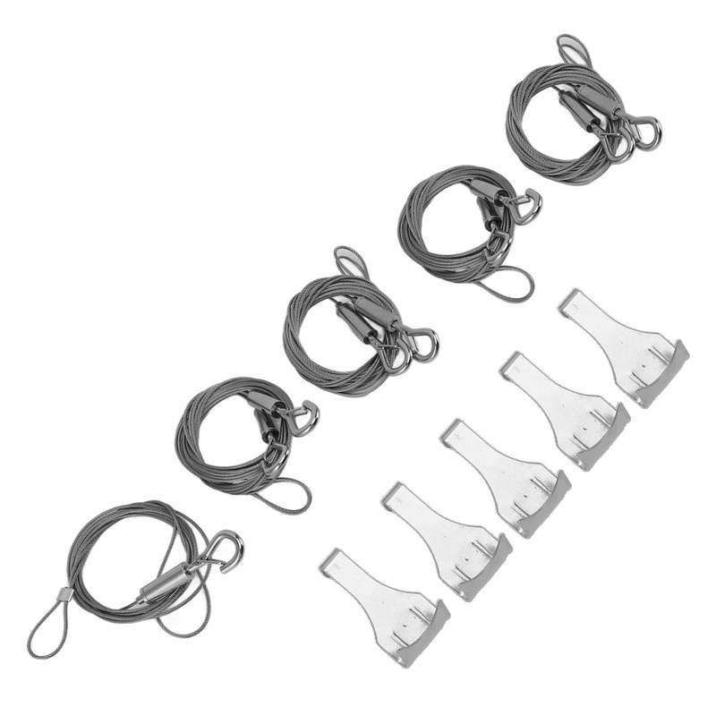 5Pcs Adjustable Picture Hanging Wire Kit Stainless Steel Heavy Duty