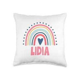 Idea Regalo Personalizzata con Nome Gifts Idea Lidia Name Custom Woman Myth Legend Pink Birthday Party Throw Pillow, 16x16, Multicolor