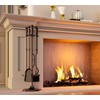 Fire Beauty Fireplace Tools, 5 Pieces Fireside Accessories Fire Kit